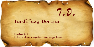 Turóczy Dorina névjegykártya